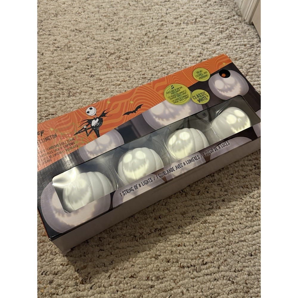Nightmare Before Christmas Halloween String Lights Jack Skellington Talking Sing